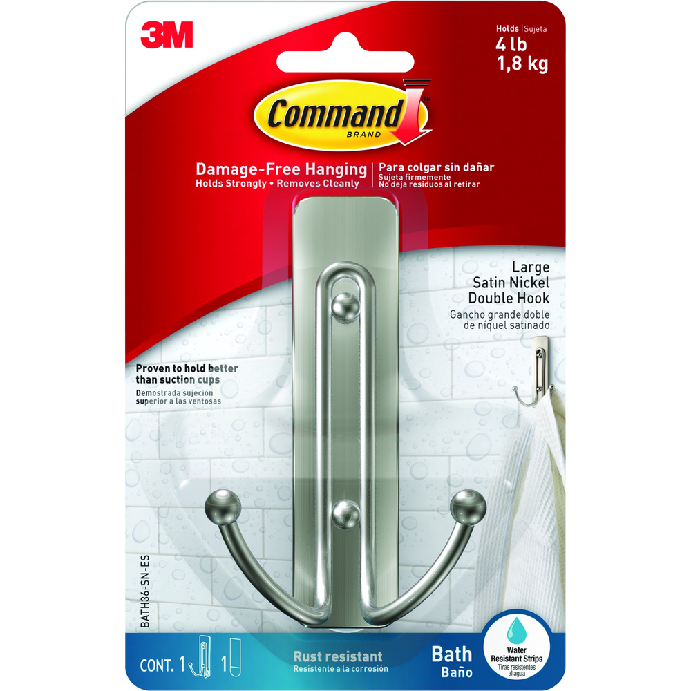 Command Double Bathroom Hook