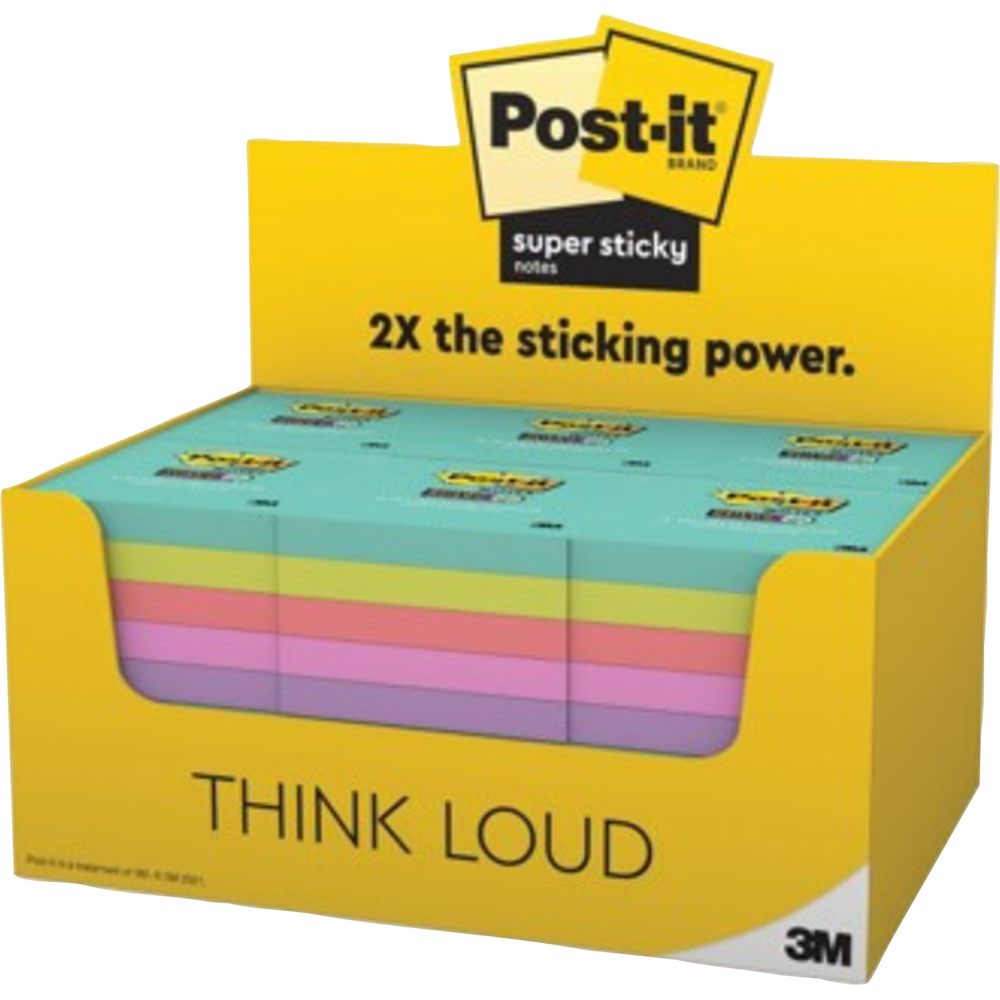 Post-it Super Sticky Notes Cube BTS PDQ Display