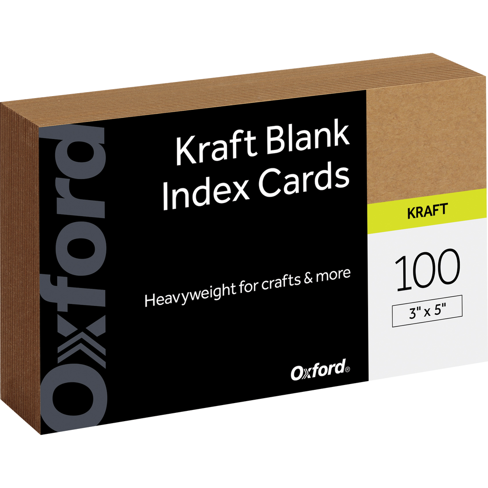 Oxford Heavyweight Kraft Index Cards