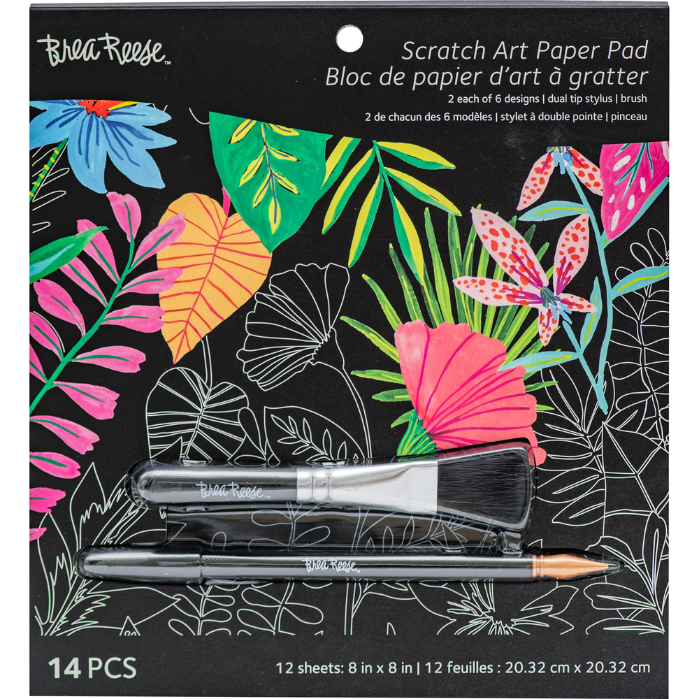 Floral Fern Scratch Art Paper Pad