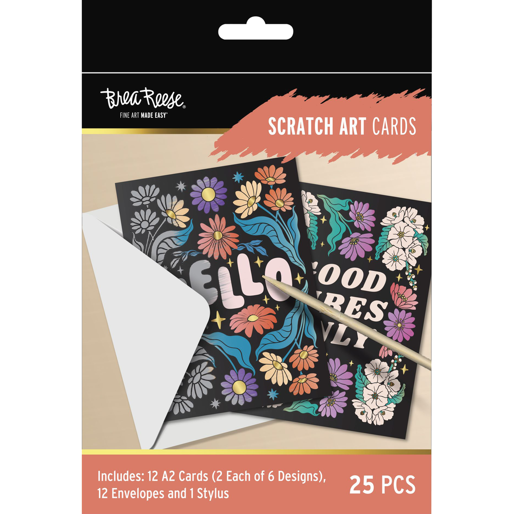 Positive Vibes Scratch Art Card Kit