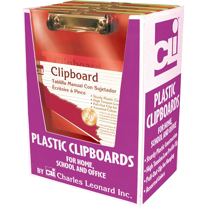 Low Profile Plastic Clipboard Display