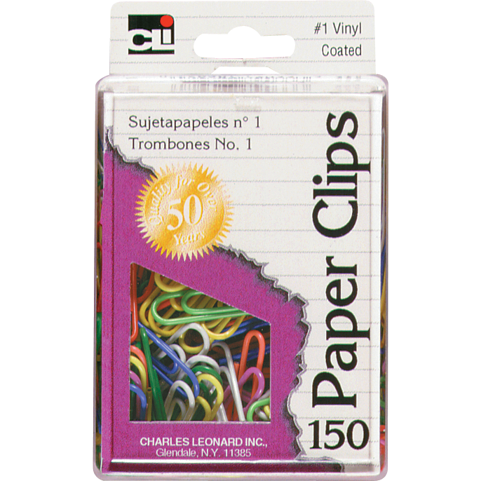 Paper Clips Vinyl Coated/Reusable Box