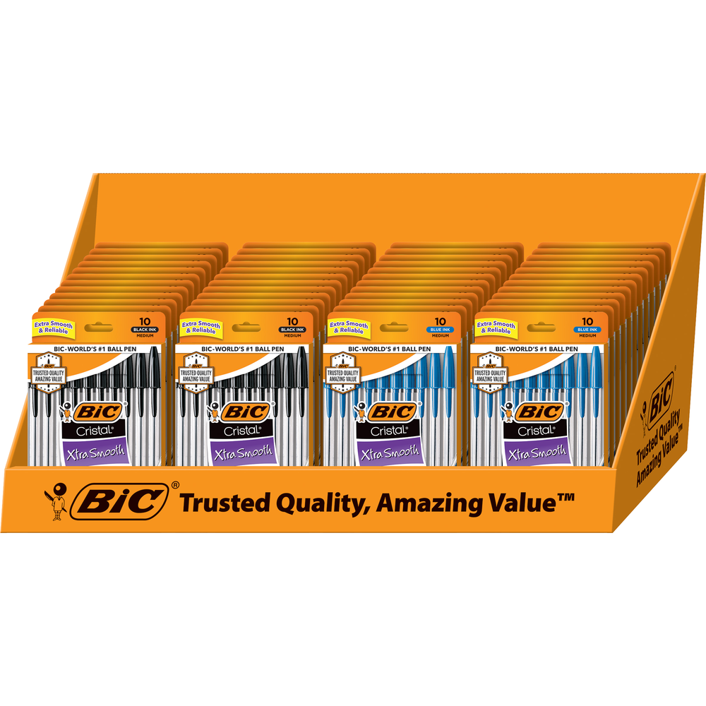 Cristal Xtra Smooth Stic Ballpoint Pen Display