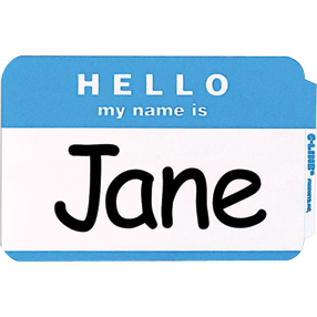 Self-Adhesive Name Badge