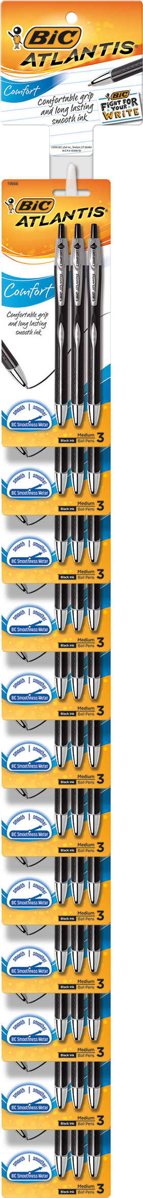 Atlantis Comfort Retractable Ballpoint Pen Display