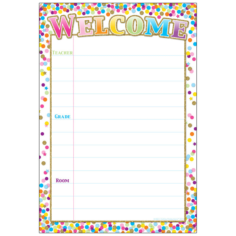 CONFETTI WELCOME 13 X 19 CHART