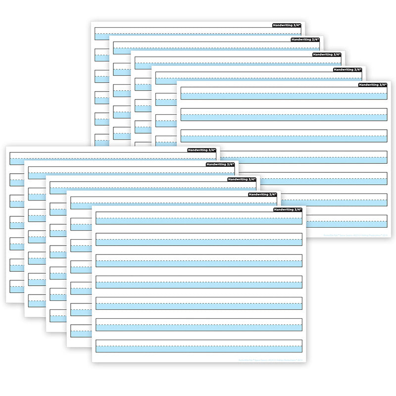 10 PK POSTERMAT 3/4IN HANDWRITN BLU