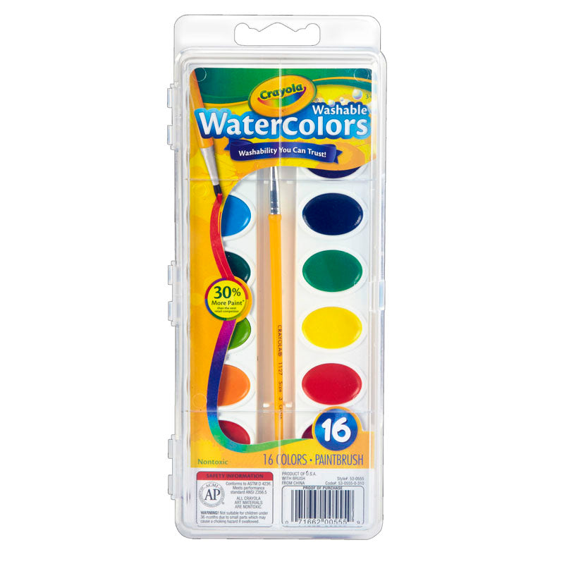 CRAYOLA WASHABLE WATERCOLOR SET 16