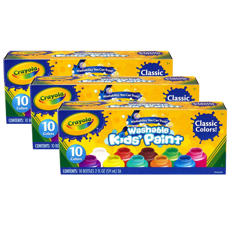 (3 BX) WASHABLE KIDS PAINT SET OF