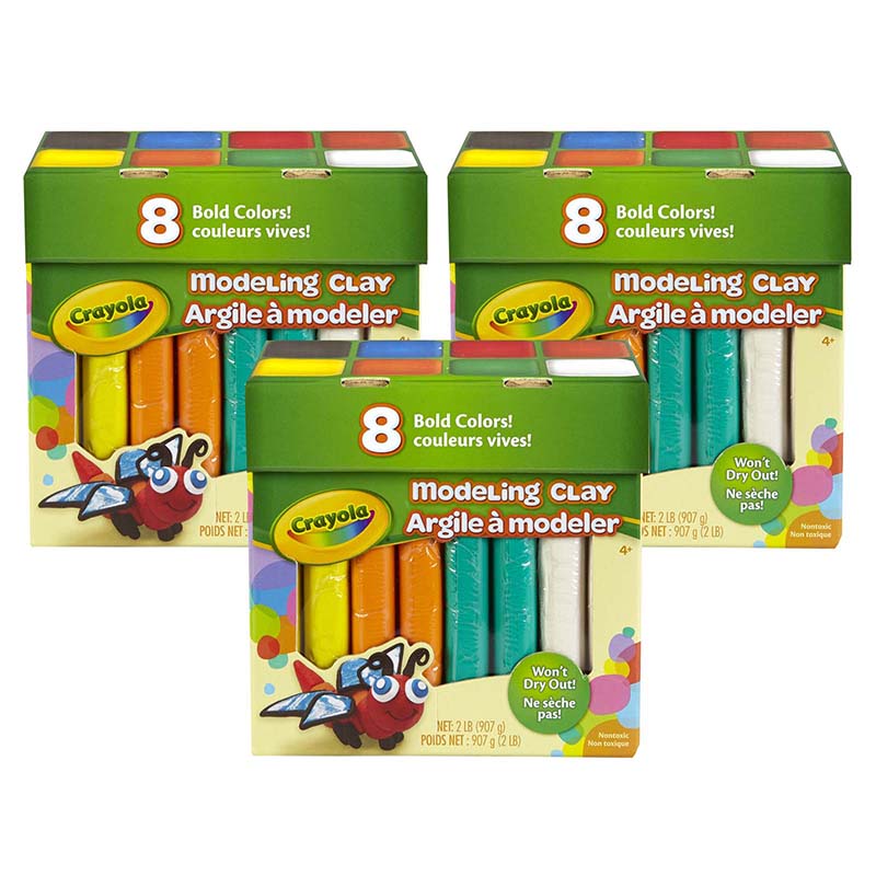(3 EA) MODELING CLAY 2 LB JUMBO