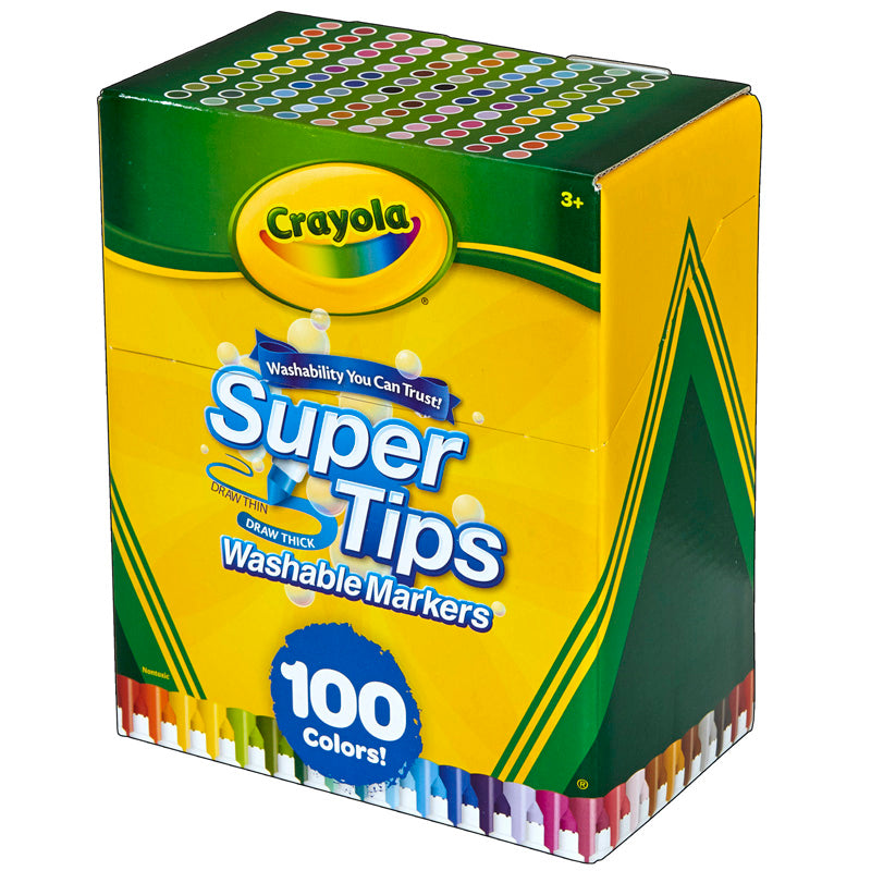 100 CT WASHABLE SUPER TIPS MARKERS