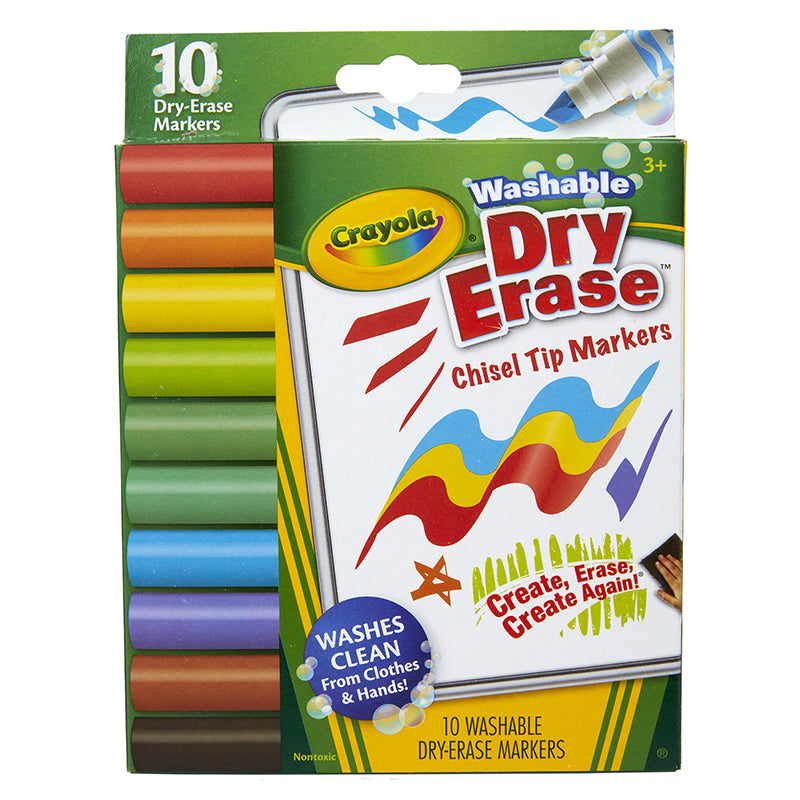 10CT DRY ERASE MARKERS DURA-WEDGE
