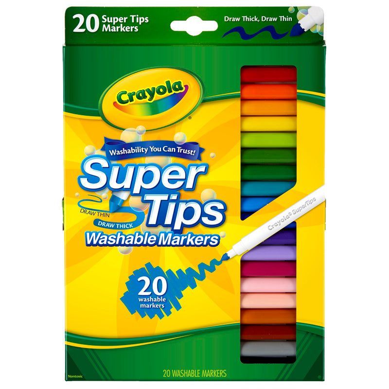 WASHABLE MARKERS 20CT SUPER TIPS