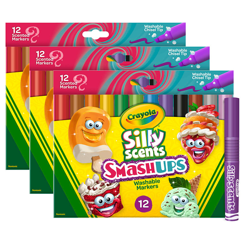 (3 PK) 12CT WEDGE SCENT MARKERS