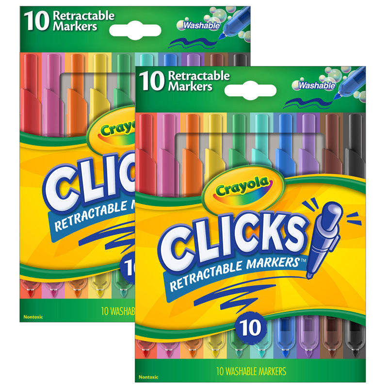 (2 PK) CLICKS RETRACTABLE MARKERS