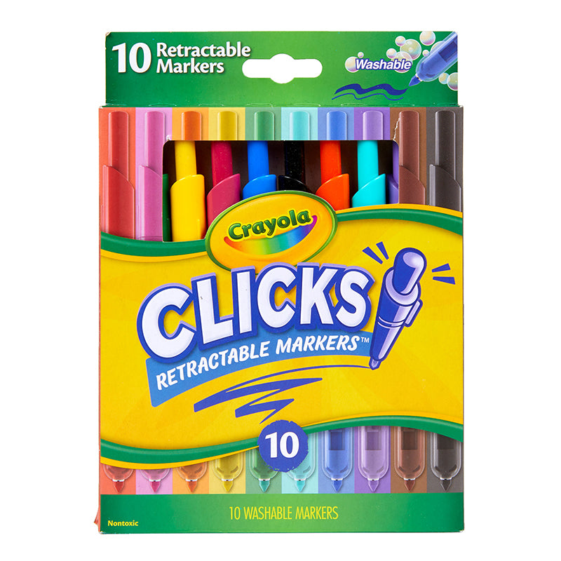 CLICKS RETRACTABLE MARKERS 10PK