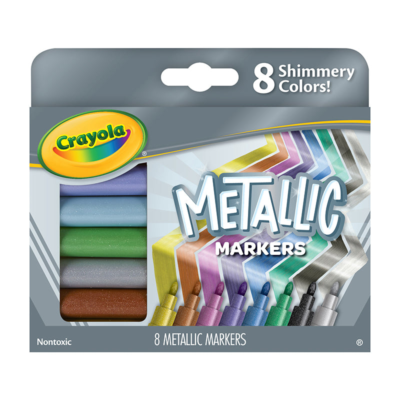 CRAYOLA METALLIC MARKERS 8 COLORS