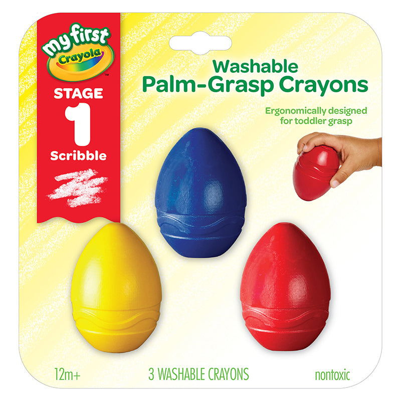 WASHABLE PALMGRASP CRAYONS 3 PK