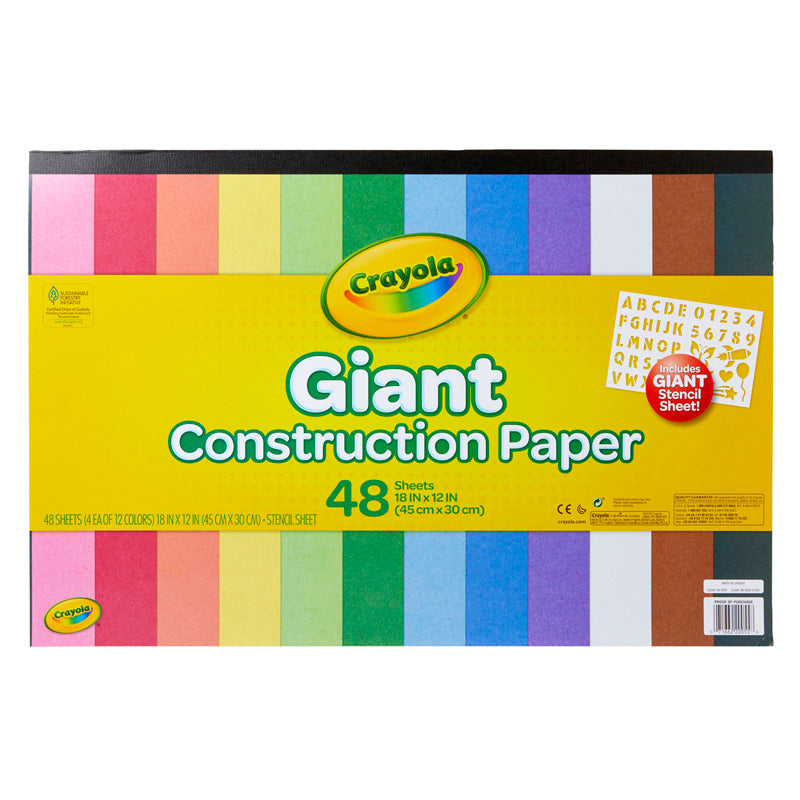 GIANT CONSTRUCTION PAPER W/STENCILS