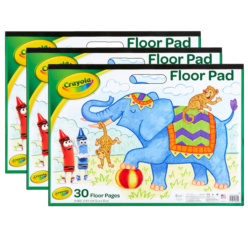 (3 EA) CRAYOLA GIANT FLOOR PAD