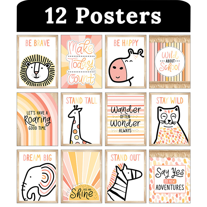 MINI POSTERS SIMPL SAFARI POSTR SET