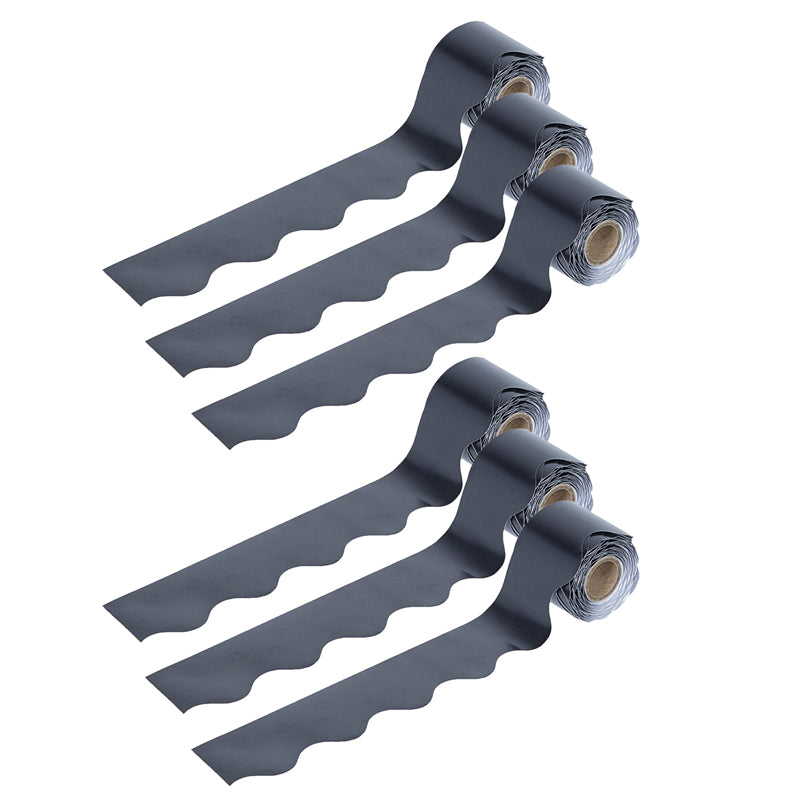 (6 PK) BLACK SCALLOPED BORDERS