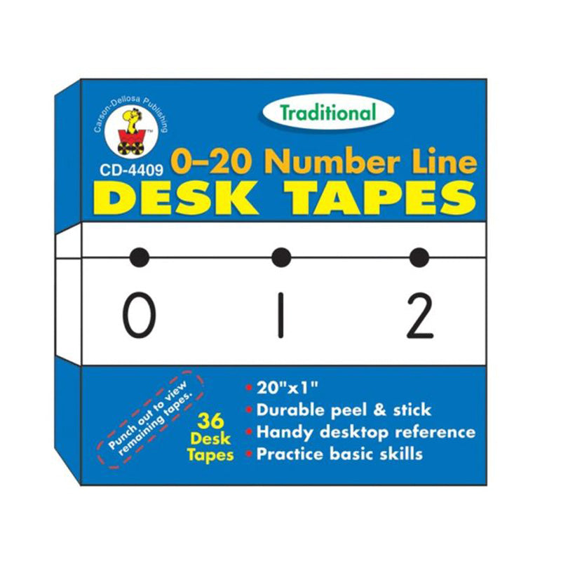 DESK TAPES TRADITIONAL NUMBER LINE
