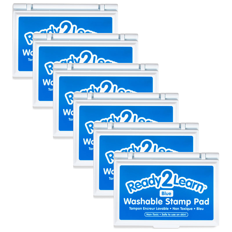 (6 EA) WASHABLE STAMP PAD BLUE