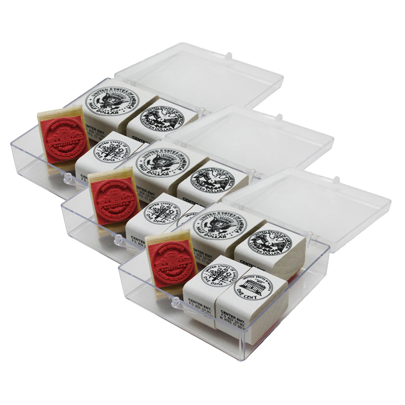 (3 ST) STAMP SET COINS TAILS