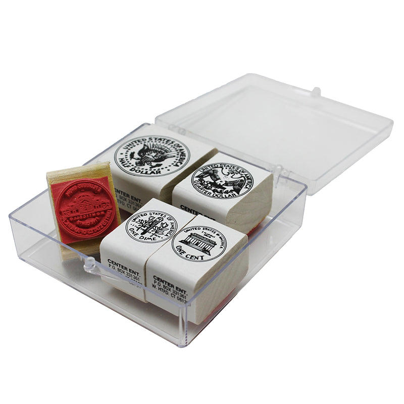 STAMP SET COINS TAILS 5/PK