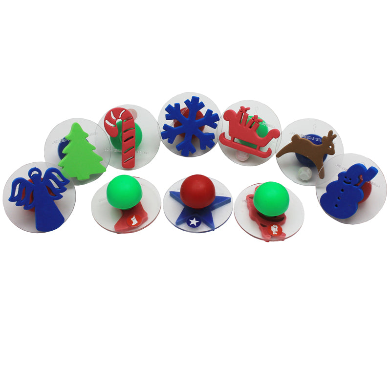GIANT CHRISTMAS STAMPS SET OF 10