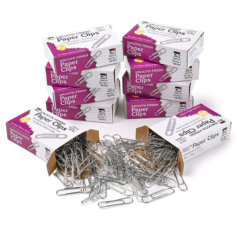 (10 ST) PAPER CLIPS GEM 10 BOXES OF