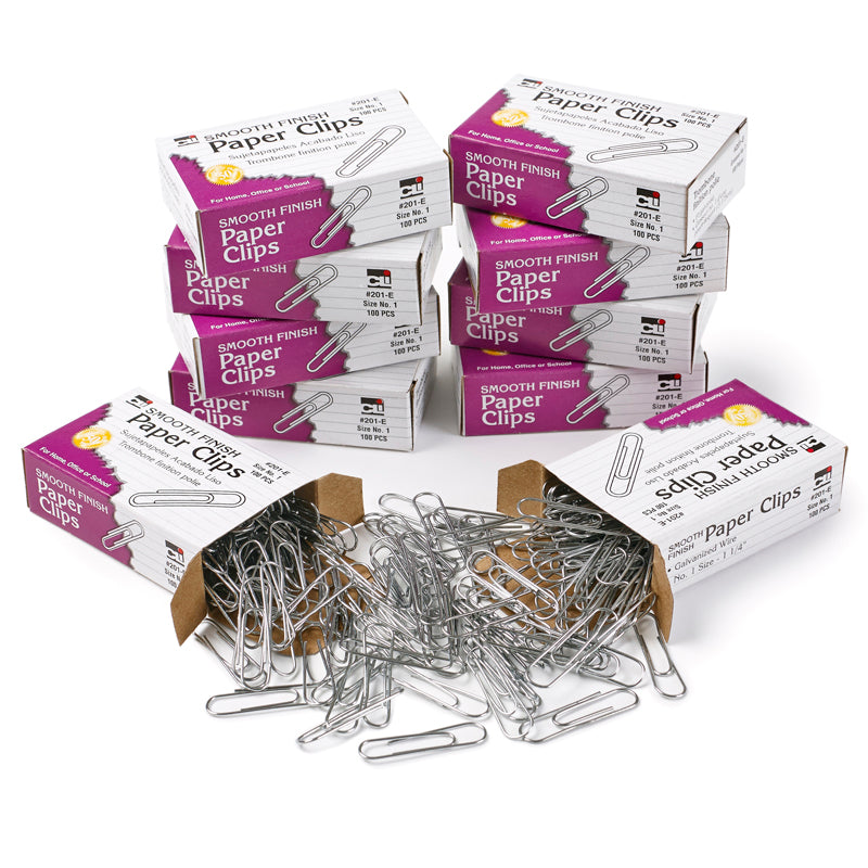PAPER CLIPS GEM 10 BOXES 100/BOX
