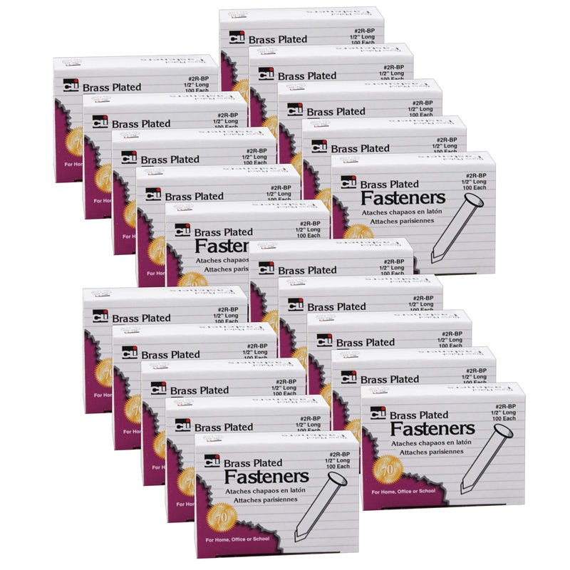 (20 PK) PAPER FASTENERS .5IN