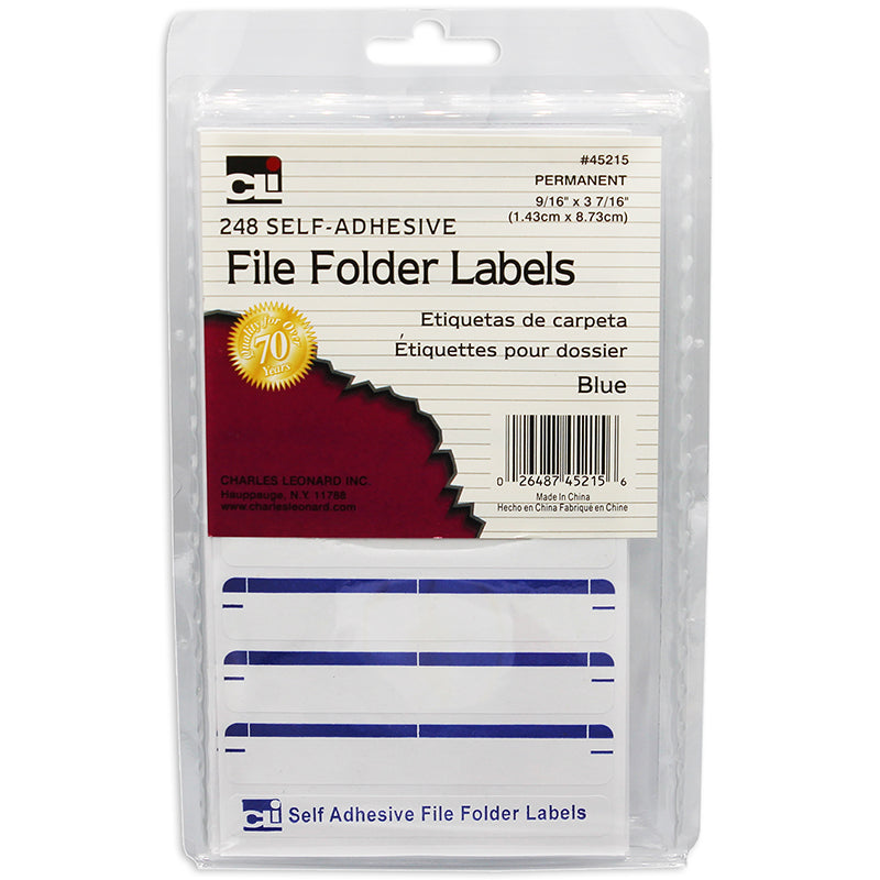 FILE FOLDER LABELS BLUE 248/PK