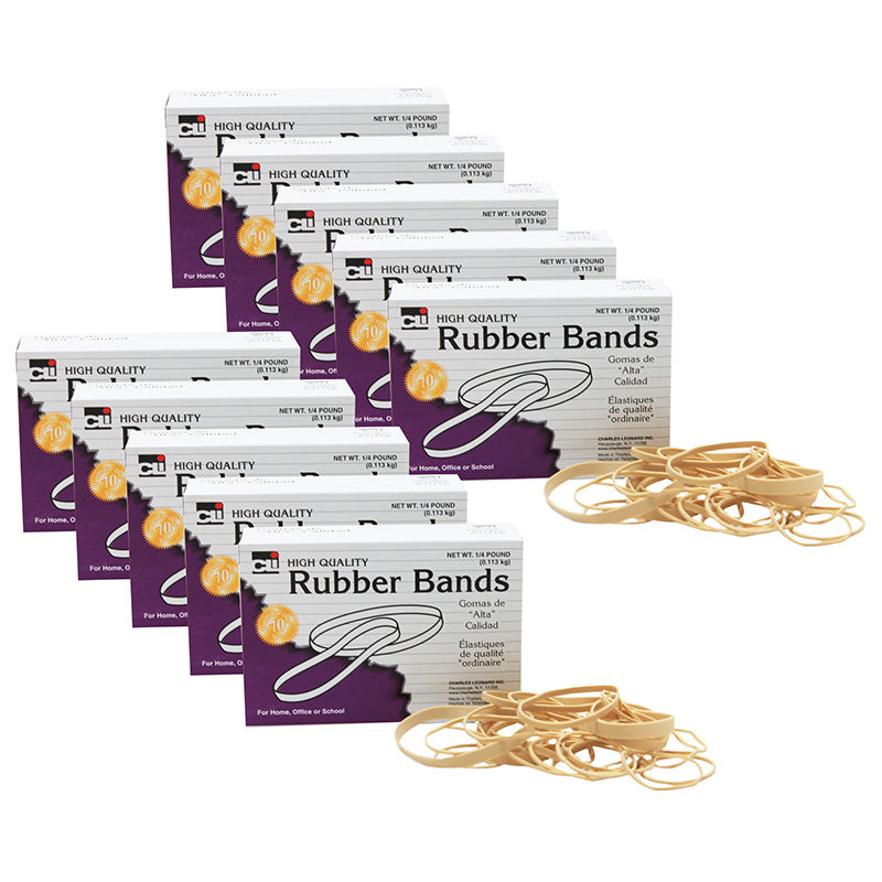 (10 BX) RUBBER BANDS ASSORTED SIZES