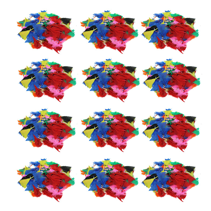 (12 PK) TURKEY FEATHER BRIGHT COLOR