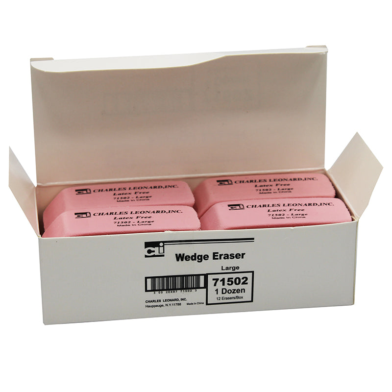 12/BX SYNTHETIC PINK WEDGE ERASERS