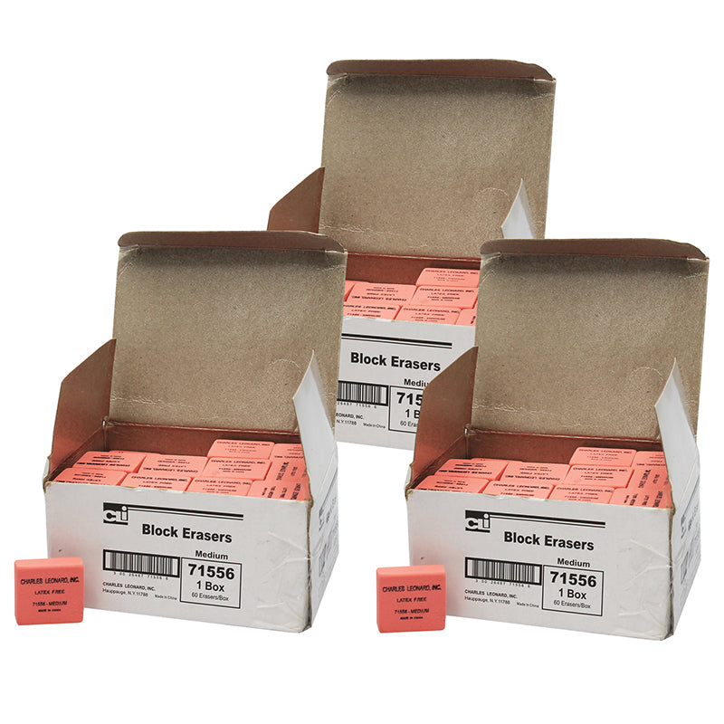 (3 BX) PENCIL ERASER MEDIUM 60/BX