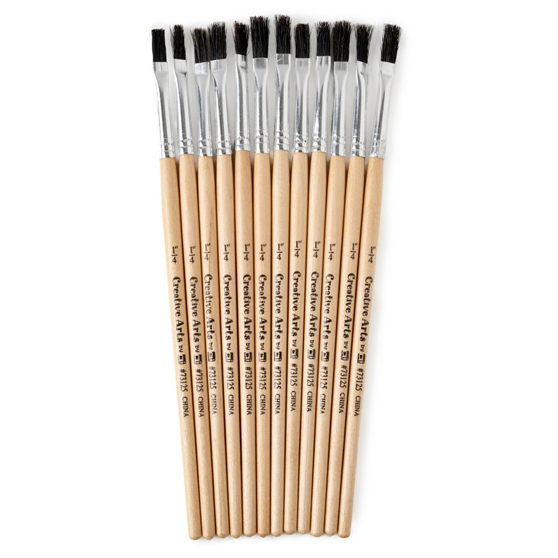 BRUSHES STUBBY EASEL FLAT 1/4IN