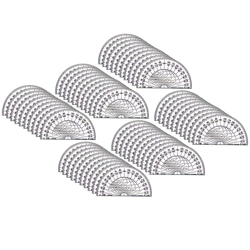 (60 EA) 4 INCH PROTRACTOR PLASTIC