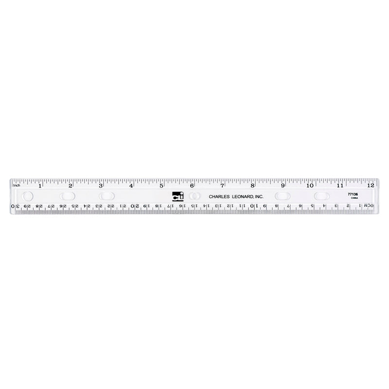 TRANSLUCENT 12IN PLASTIC RULER