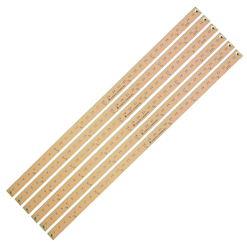 (6 EA) WOOD YARDSTICK