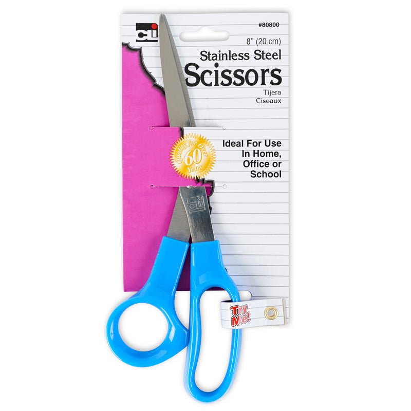 8IN ECONOMY SCISSORS 1/CARD