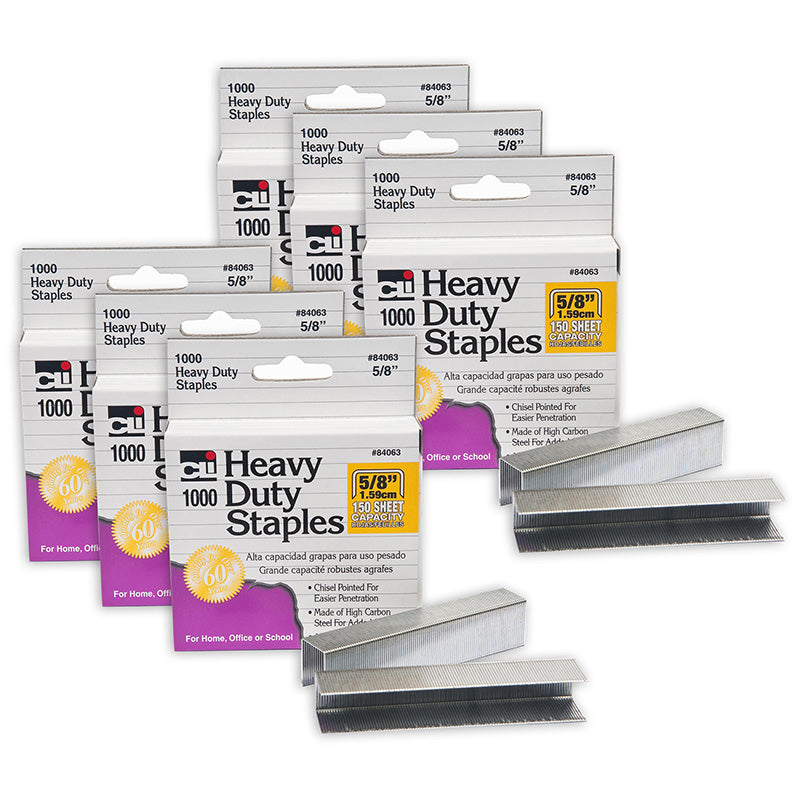 (6 EA) EXTRA HVY DUTY STAPLES 5/8IN