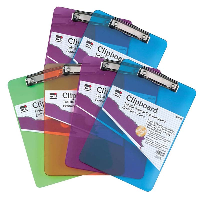 (6 EA) PLASTIC CLIPBOARD