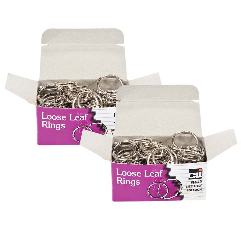 (2 BX) LOOSE LEAF BOOK RINGS