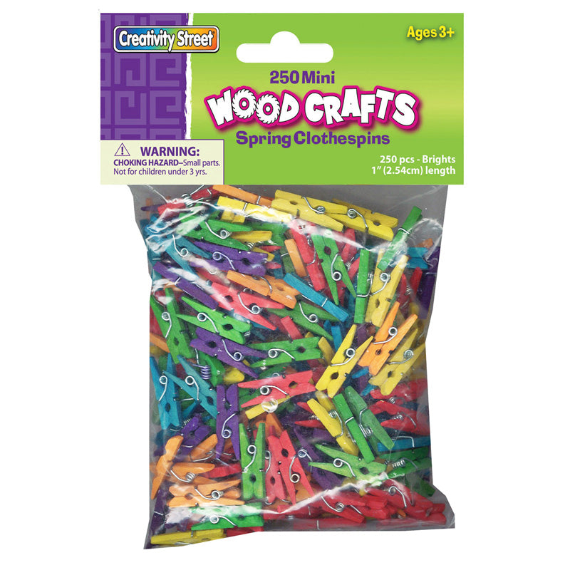 MINI SPRING CLOTHESPINS BRIGHT HUES