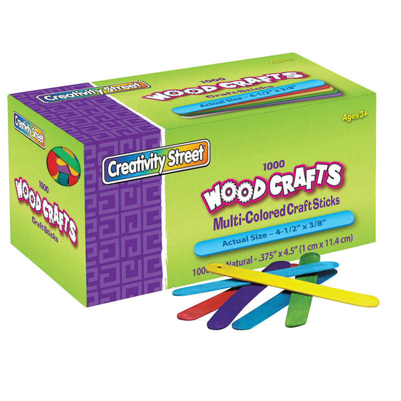 CRAFT STICKS BRIGHT HUES 1000/PK